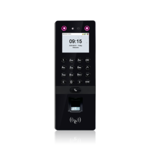 FacePro2 facial recognition access control system installed at office entrance